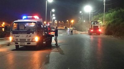 غلق طريق رأس غارب اتجاه الشيخ فضل بسبب السيول