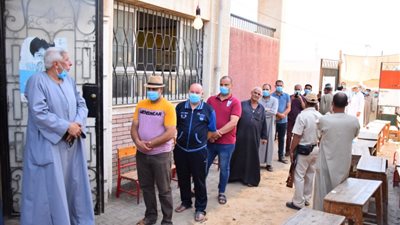 في صفوف متباعدة.. أهالي كفر الشيخ يدلون بأصواتهم في جولة الإعادة لانتخابات مجلس الشيوخ (صور وفيديو)