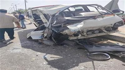 إصابة 5 أشخاص في حادث تصادم أعلى طريق النزهة بأكتوبر