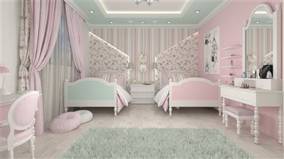 ديكورات غرف نوم بنات.. كيوت بأشكال وألوان أنثوية مبهجة