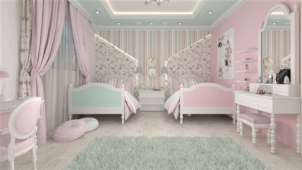 ديكورات غرف نوم بنات..