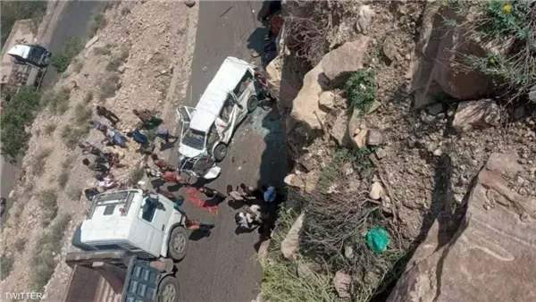 مشهد للحادث الذي