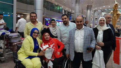 ورود وعلم مصر في استقبال رحاب رضوان بطلة الشرقية ببارالمبياد باريس | صور
