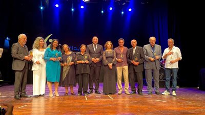 تكريم أشرف زكي وآسر ياسين وصبري فواز وسميرة أحمد في حفل تدشين مشروع غايا للإبداع