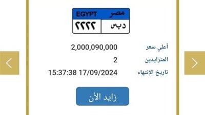 بـ 2 مليار جنيه.. لوحة مرور مميزة في مصر تثير الجدل بسبب سعرها