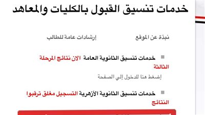 ظهرت الآن.. رابط رسمي للحصول على نتيجة تنسيق الدبلومات الفنية