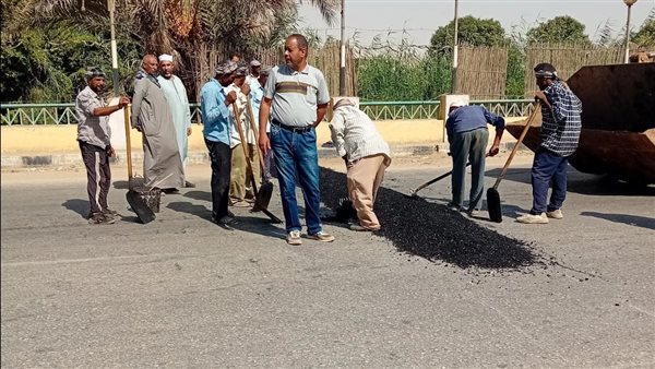 رصف الشوارع بأسيوط