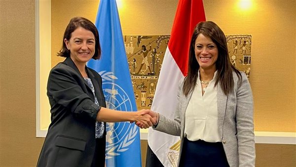 المشاط مع وزيرة التعاون