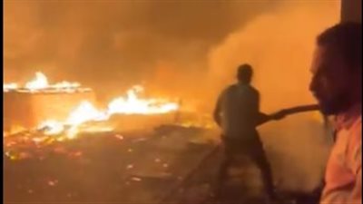 استمرار محاولات السيطرة على حريق الحي الشعبي بمدينة الإنتاج الإعلامي | بث مباشر 