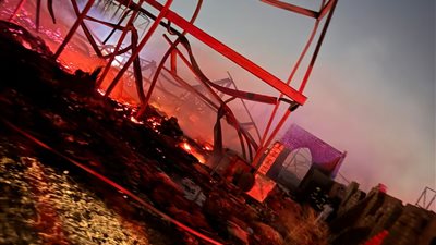 الأجهزة الأمنية بالجيزة تتفقد موقع حريق الحي الشعبي بمدينة الإنتاج الإعلامي