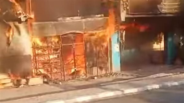 حريق في هايبر ماركت