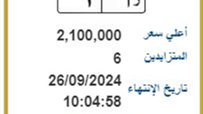 لوحة مرور مميزة في مصر بسعر يتخطى 2.1 مليون جنيه | تفاصيل