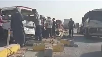 ننشر أسماء ضحايا تصادم ميكروباص ونقل على الطريق الإقليمي بالمنوفية