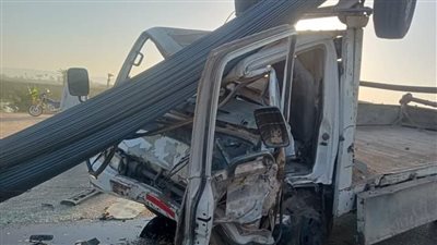 مصرع شخصين وإصابة 8 في تصادم سيارتين بأسيوط| صور 