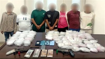 سقوط 7 عناصر إجرامية بحوزتهم بودر وآيس بـ 9 ملايين جنيه بالجيزة