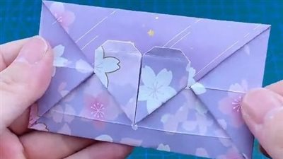 من ورقة واحدة.. طريقة عمل ظرف على شكل قلب للهدايا والرسائل