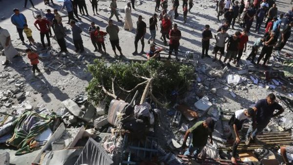 قصف مدرسة بغزة 