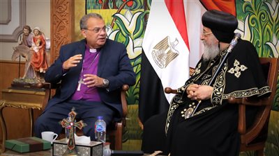 رئيس الطائفة الإنجيلية ووفد من مجلس كنائس جنوب إفريقيا وممثلو الكنائس الأمريكية يلتقون البابا تواضروس الثاني