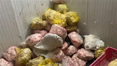 ضبط 3 أطنان حواوشي مجهولة المصدر في القليوبية