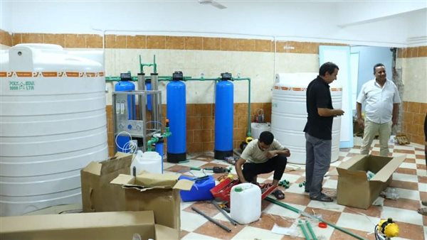 جانب من تركيب محطة