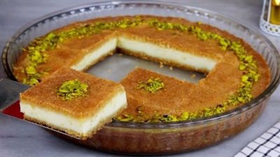 أحلى صينية| طريقة عمل البسبوسة بالقشطة في 3 خطوات فقط