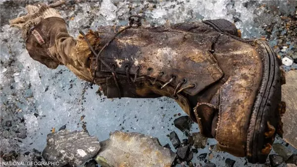 بقايا قدم داخل حذاء