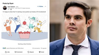 حكم بـ7 سنوات.. المدير التنفيذي لشركة FTX يحتفل بترقيته لسجين على لينكد إن