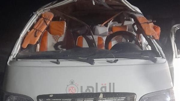 حادث انقلاب ميكروباص