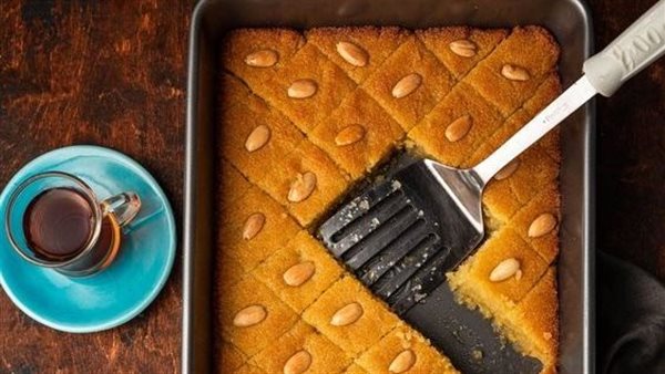 طريقة عمل بسبوسة