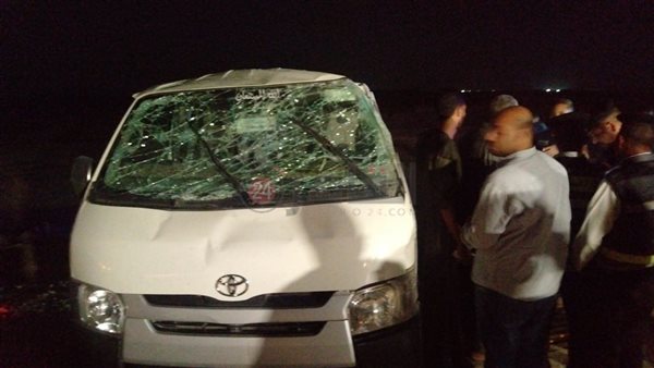 حادث انقلاب ميكروباص