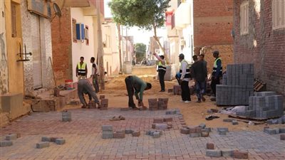 محافظ الوادي الجديد: رفع كفاءة الطرق الداخلية بالإنترلوك | صور