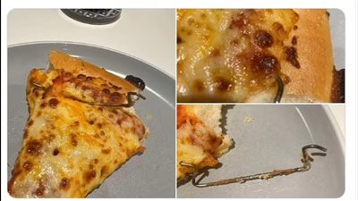 العثور على سلك معدني كبير في وجبة بيتزا هت ببريطانيا يثير غضب عملائها.. ما القصة؟