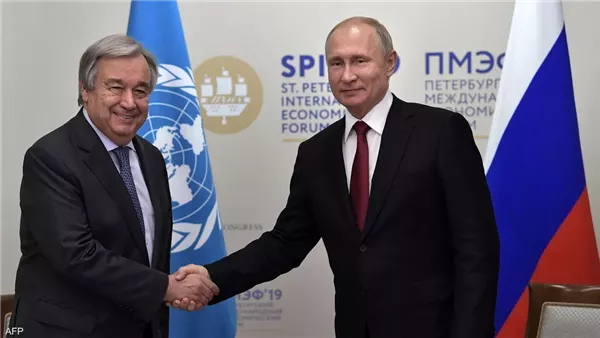 بوتين وجوتيريش 