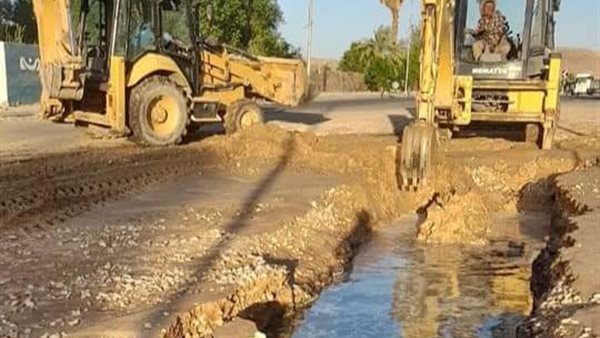 كسر مفاجئ بخط مياه