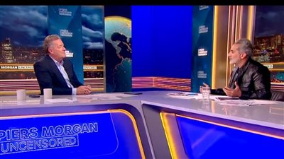 منذ مجزرة بحر البقر.. كيف أثبت باسم يوسف لـ بيرس مورجان تحيز الإعلام الأوروبي لإسرائيل؟