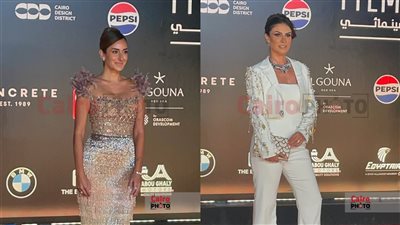 أمينة خليل وبسمة أبرز الحضور على ريد كاربت الفيلم التونسي ماء العين بمهرجان الجونة السينمائي