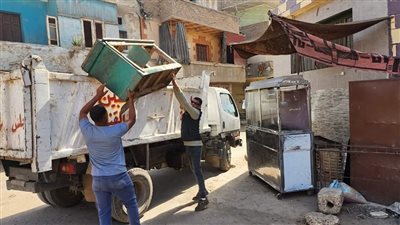 إزالة تعديات وإشغالات بمحيط السكة الحديد في شبين القناطر 