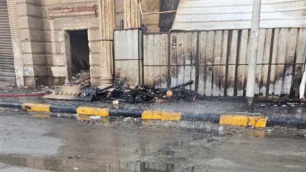 حريق محل بـ سور نادي