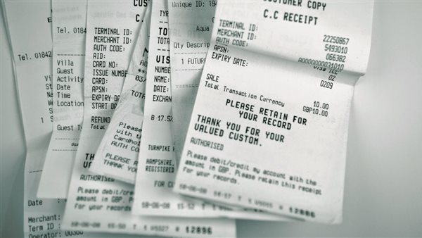 مخاطر لمس الإيصالات