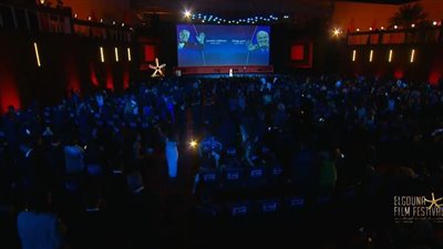 الوقوف دقيقة حداد على حسن يوسف ومصطفى فهمي في ختام مهرجان الجونة السينمائي