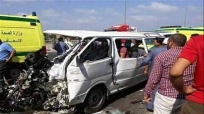 مصرع شخص وإصابة 12 آخرين في تصادم ميكروباصين بالإسكندرية | بث مباشر