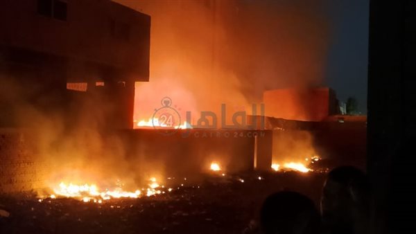 حريق مخزن خردة في