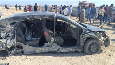 مصرع وإصابة 5 أشخاص في انقلاب سيارة بطريق السويس - العين السخنة