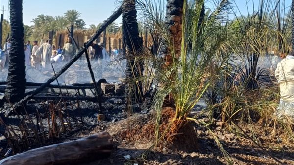 حريق في حظيرتين