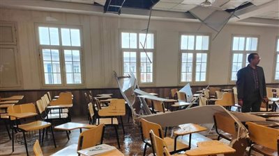 أول رد لجامعة الإسكندرية على انهيار أجزاء من سقف إحدى قاعات المحاضرات