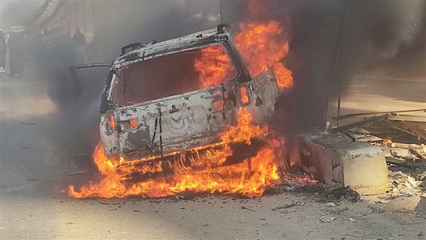 حريق سيارة - صورة