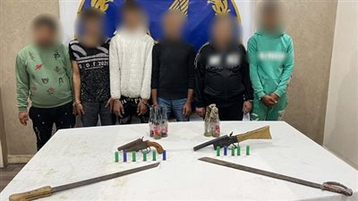 بأسلحة نارية وبيضاء.. القبض على طرفي مشاجرة المرج