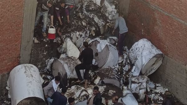 حريق مصنع كرتون في