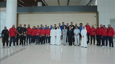 لقطات من وصول بعثة سلة الأهلي إلى البحرين استعدادًا لخوض السوبر المصري