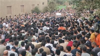 تشييع جنازة الطالب ضحية قتل مسن في المنوفية